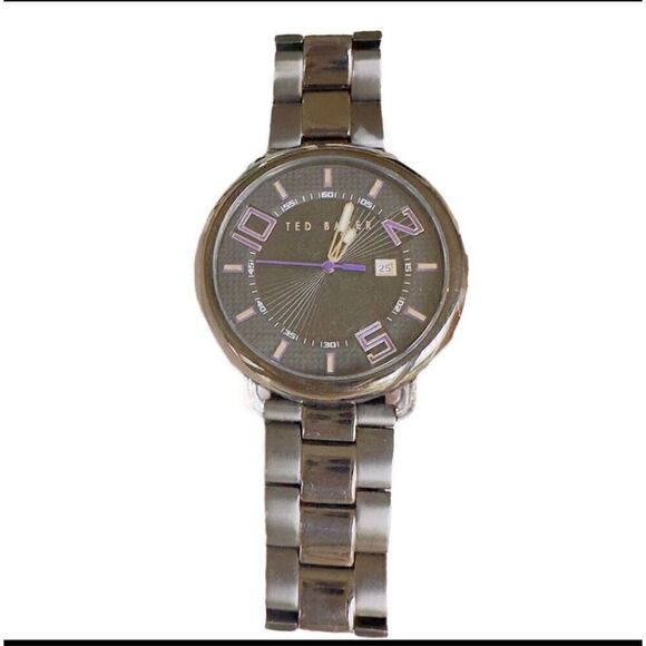 TED BAKER LONDON Watch Time is of the Essence Purple Black Stainless Steel Watch - Picture 13 of 13